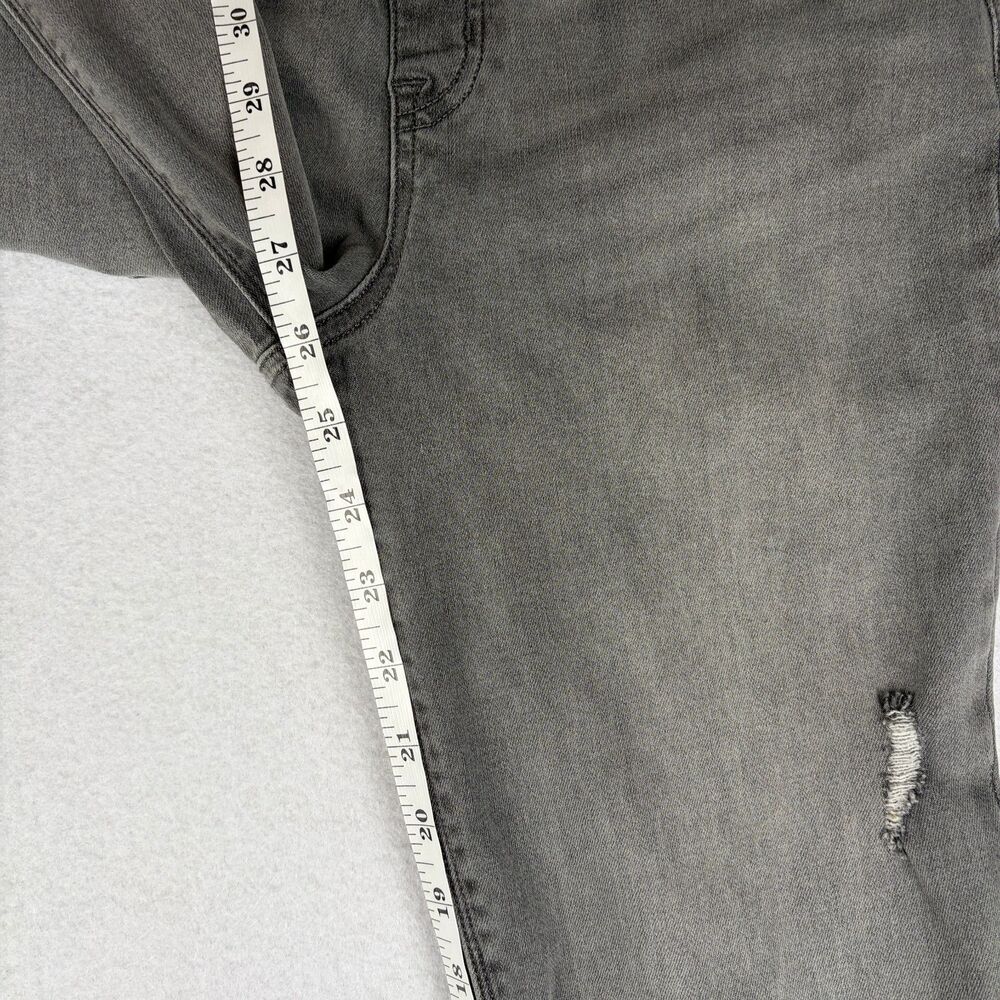 SPANX Distressed Denim Skinny Pants Women's M Gray High Rise Jeggings Casual EUC - Picture 8 of 9